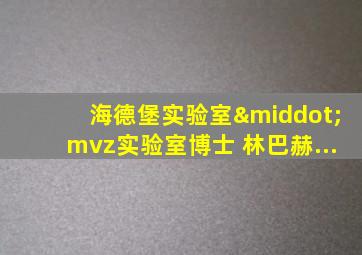 海德堡实验室·mvz实验室博士 林巴赫...